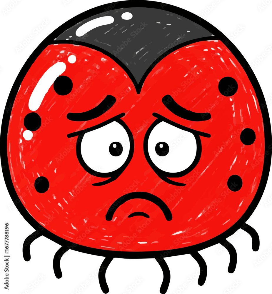 Obraz premium A Worried Ladybug Who Lost All Her Spots