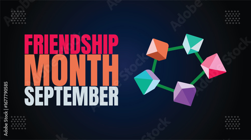 Friendship Month Celebration design templet