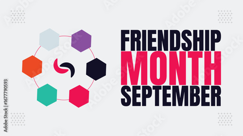 Friendship Month Celebration design templet