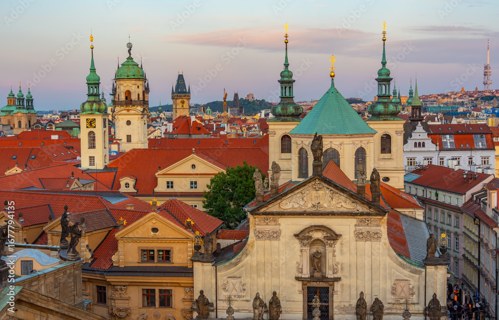 custom made wallpaper toronto digitalSunset view of Saint Salvator church in Prague, Czech republic
