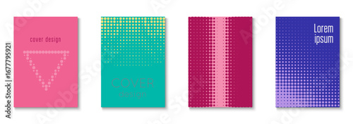 Music Template Set. Modern Shapes In Tech Layout. Flat Invitation With Geometric Frame. Book Flyer. Minimalist Line Poster. Geometric Wave Pattern. Trendy Music Template