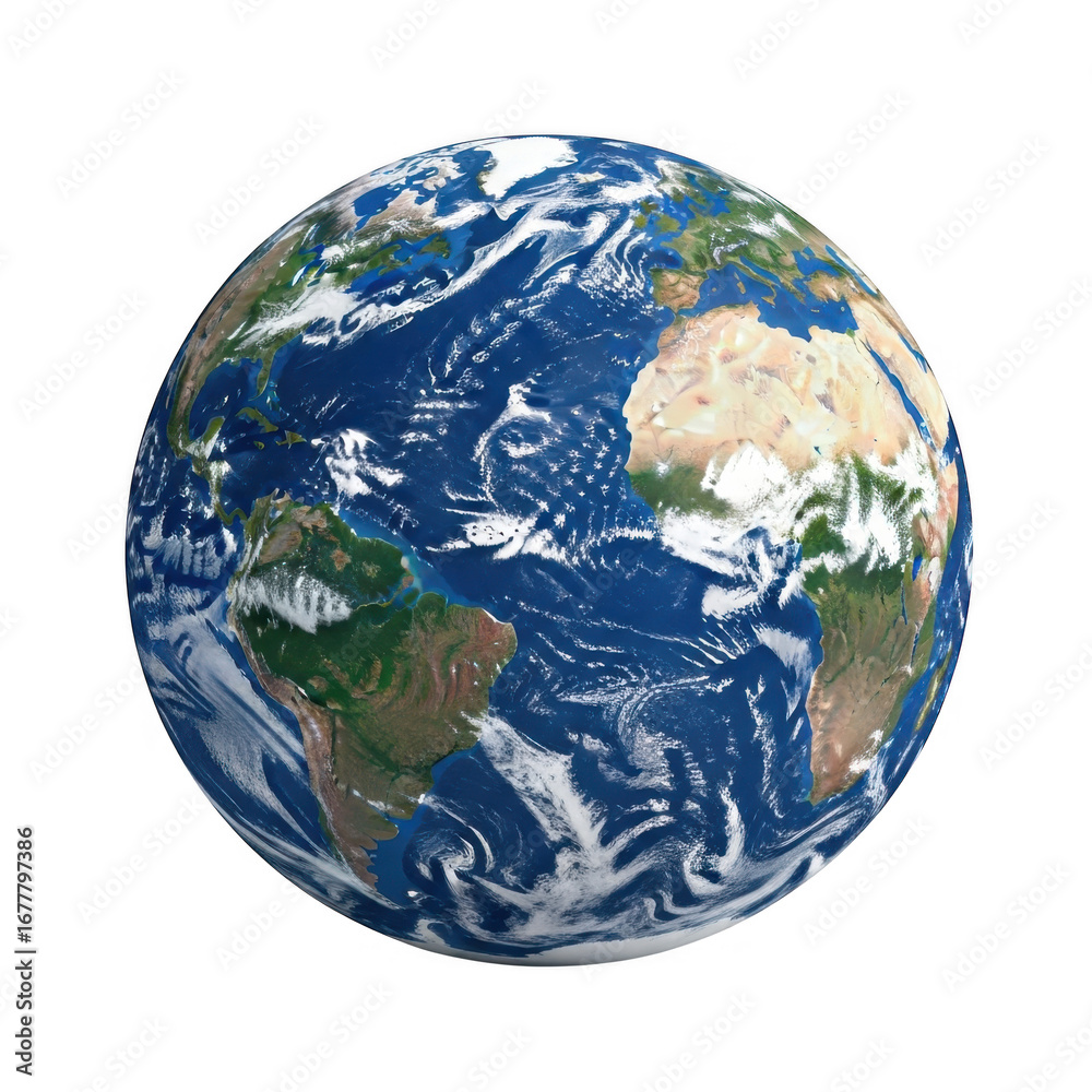 Fototapeta premium Planet earth isolated on transparent background