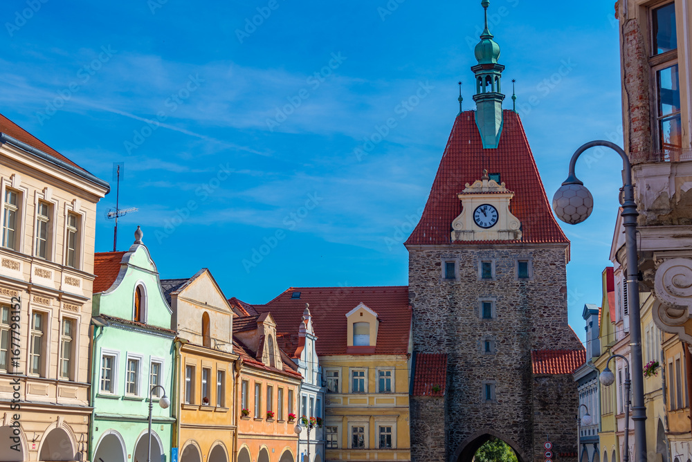 Obraz premium Lower gate at Domazlice in Czech republic