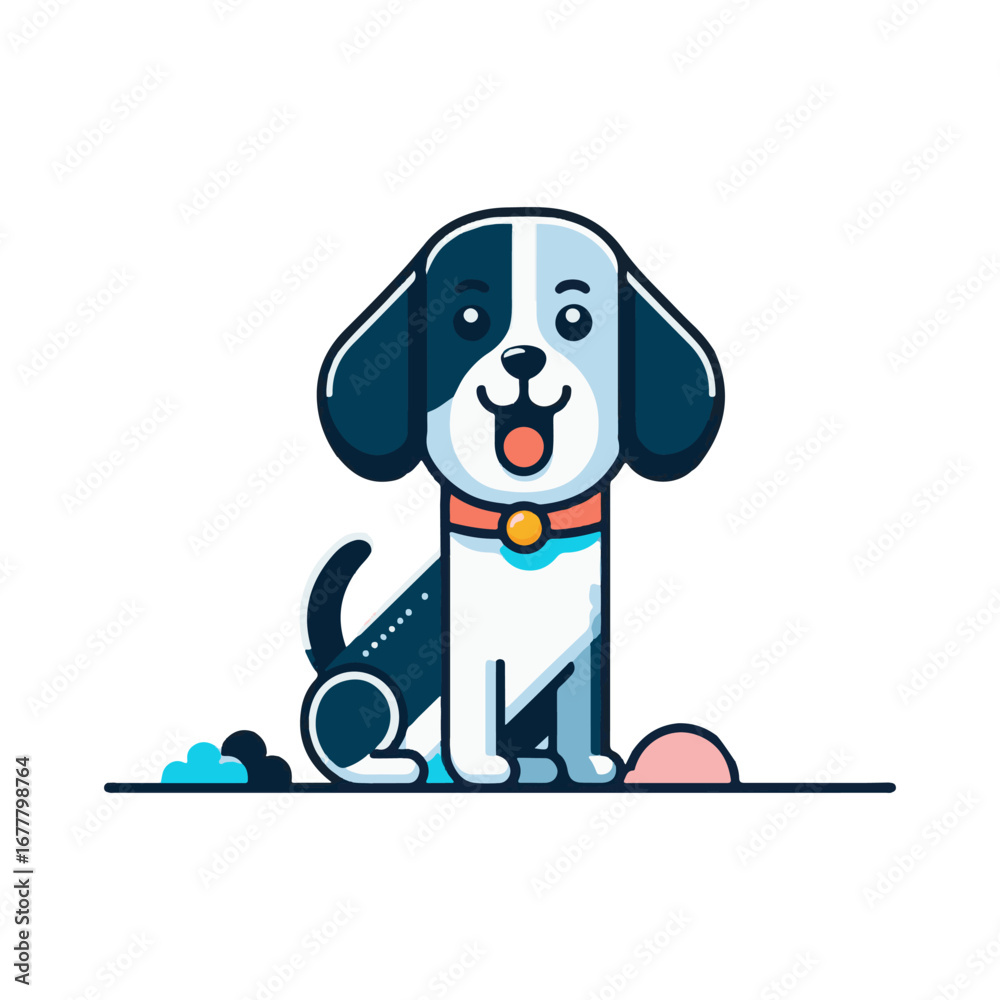 Fototapeta premium dog illustration design