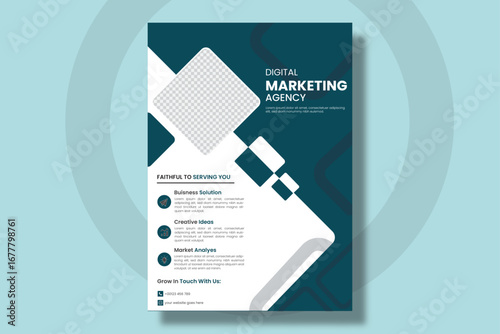 Vector flyer template design