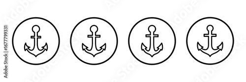 Anchor icon logo design. Anchor sign and symbol. Anchor marine icon.