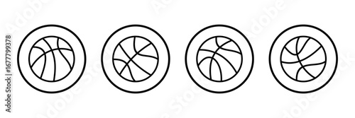 Basketball icon logo design. Basketball ball sign and symbol