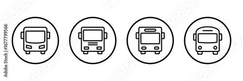 Bus icon logo design. bus sign and symbol