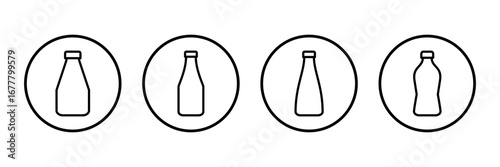 Bottle icon logo design. bottle sign and symbol