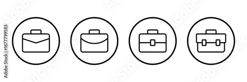 Briefcase icon logo design. suitcase sign and symbol. luggage symbol.