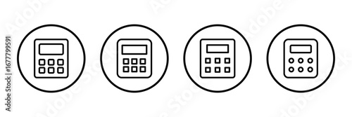 Calculator icon logo design. Accounting calculator sign and symbol.