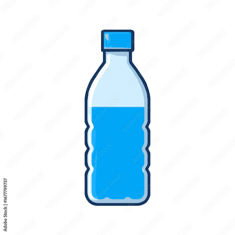 Vector art of plastic bottle of water Vector art of plastic bottle of water