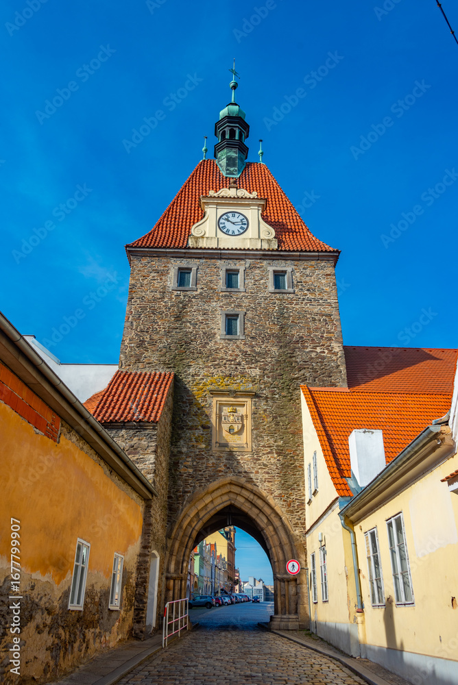 Fototapeta premium Lower gate at Domazlice in Czech republic