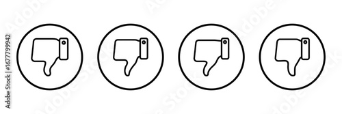 Dislike icon logo design. dislike sign and symbol. Hand with thumb down