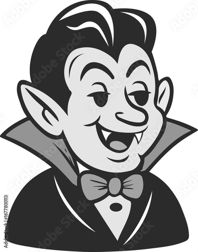 Cartoon Vampire Smiling 