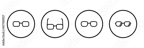 Glasses icon logo design. Glasses sign and symbol