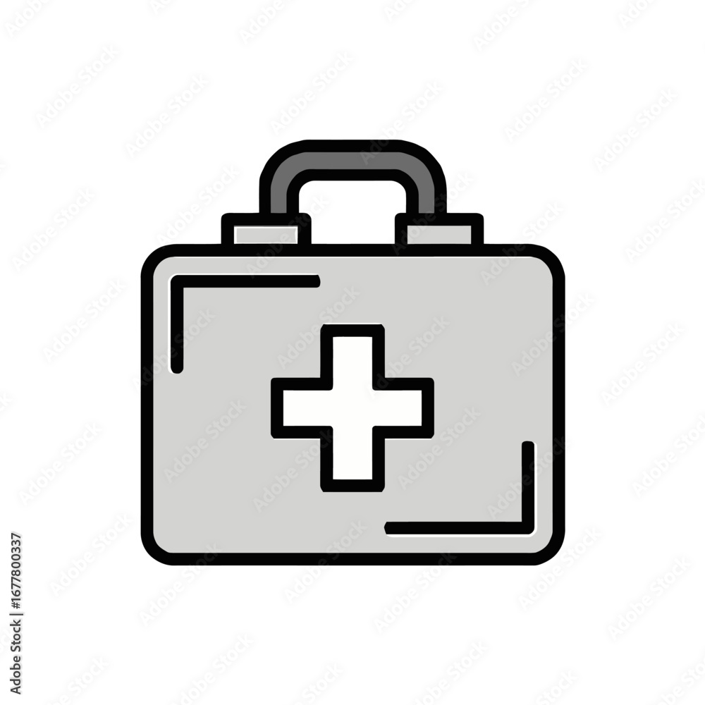 Vector art of first aid kit icon Vector art of first aid kit icon