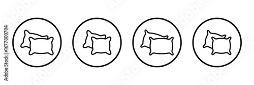 Pillow icon logo design. Pillow sign and symbol. Comfortable fluffy pillow