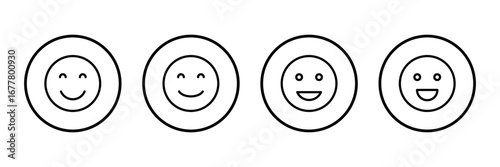 Smile icon logo design. smile emoticon icon. feedback sign and symbol