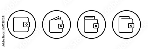 Wallet icon logo design. wallet sign and symbol