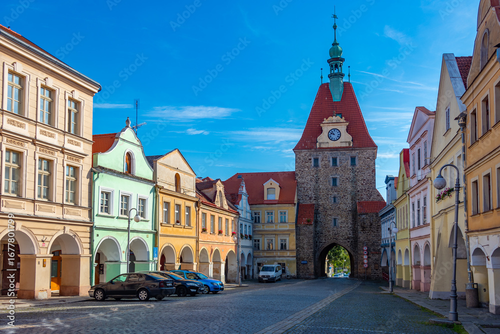 Fototapeta premium Lower gate at Domazlice in Czech republic