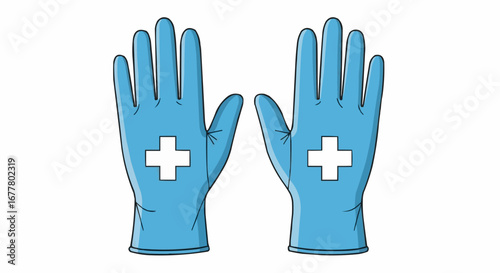 Health, medicine and nursing vector  medical gloves surgical gloves examination gloves latex gloves nitrile gloves healthcare safety handwear