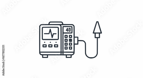 Health, medicine and nursing vector  heartbeat monitor device vector illustration for medical equipment and healthcare diagnostics design concept
