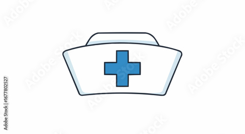 Health, medicine and nursing vector  nurse hat vector illustration for medical professionals healthcare and nursing designs hospital and clinic use