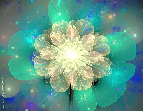 Abstract flower fractal art