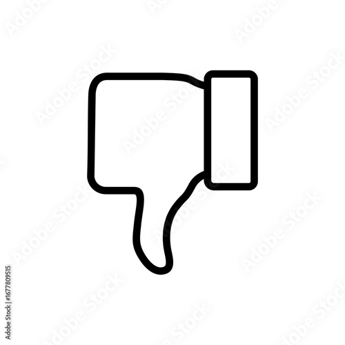 Dislike icon vector. dislike sign and symbol. Hand with thumb down