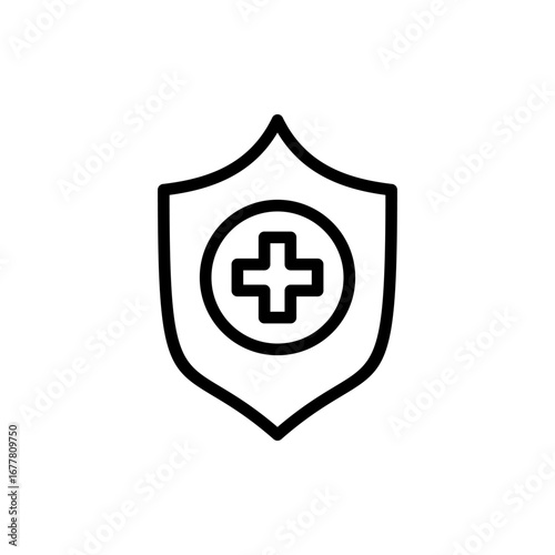 Health insurance icon symbol for apps and websites. Insurance health document sign and symbol