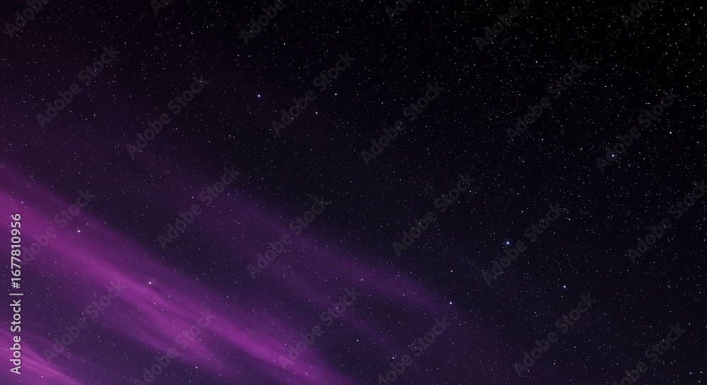 Obraz premium Vivid celestial canvas with deep violet nebulae swirling among twinkling stars
