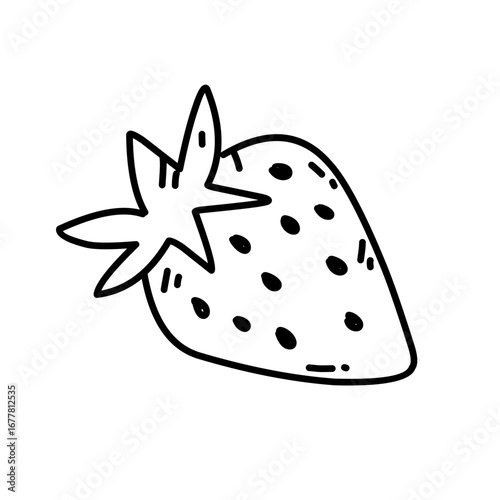 hand drawn strawberries