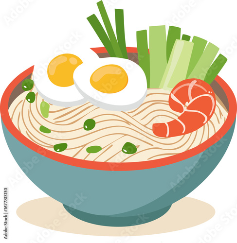 Delicious Noodle Soup Illustration