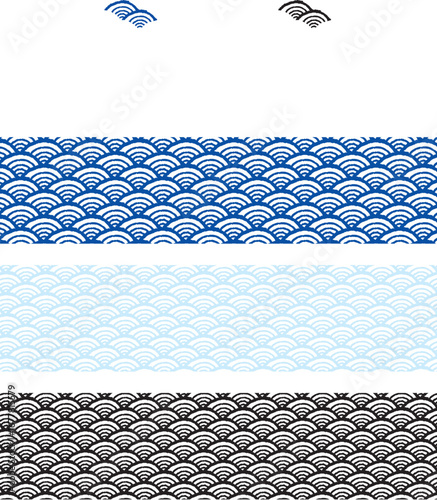 Japanese nature and animals pattern material 11