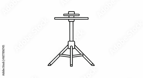 Health, medicine and nursing vector  explore professional cymbal stand for drum set percussion instrument and music equipment accessories for drummers