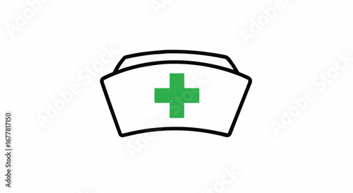 Health, medicine and nursing vector  nurse hat vector illustration for medical professionals healthcare and nursing design projects vector art