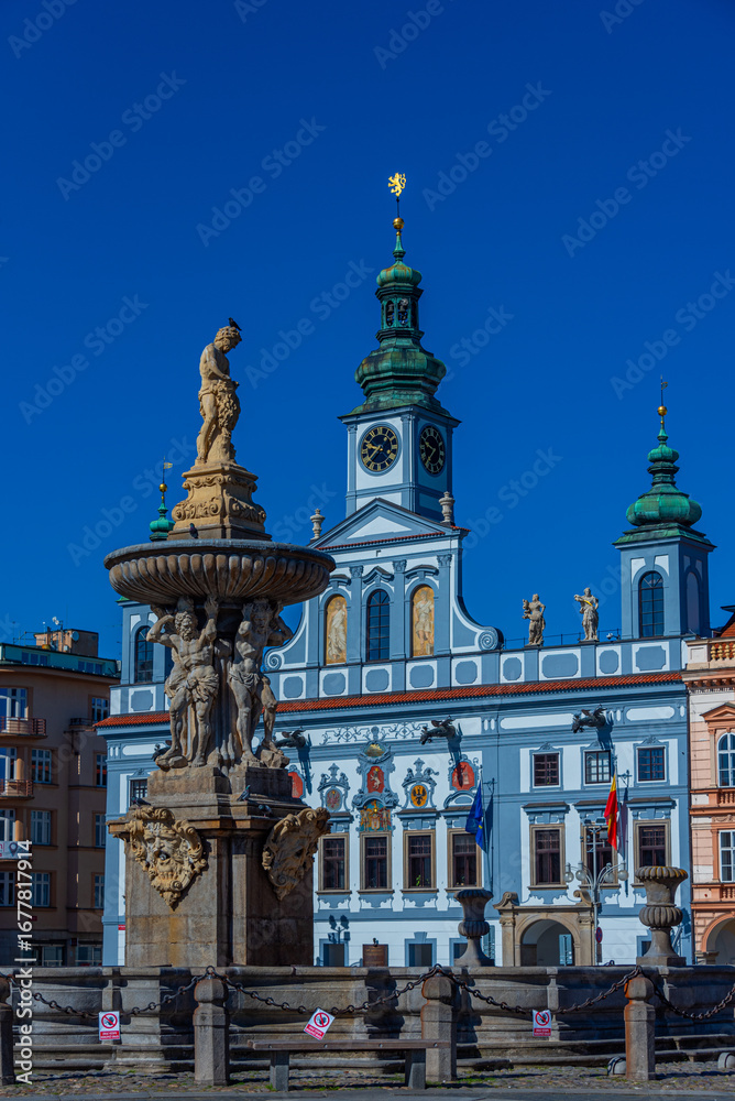 Obraz premium The main square in Ceske Budejovice, Czech republic