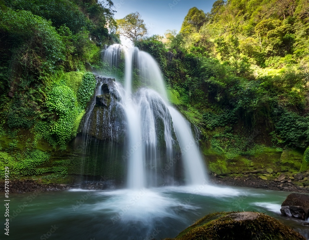 Fototapeta premium natural waterfall generative ai