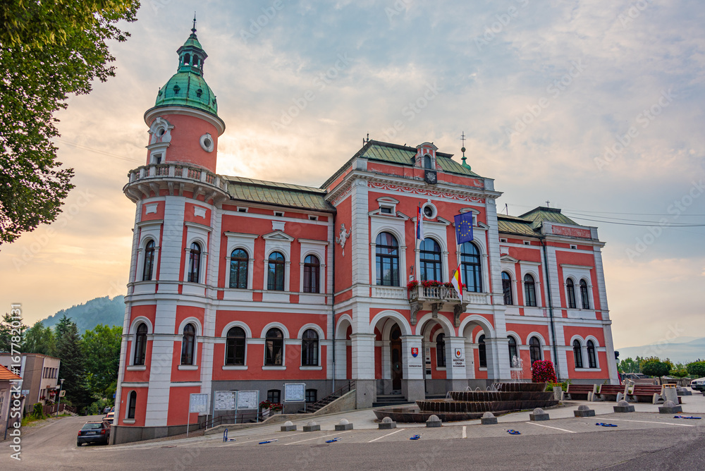 Fototapeta premium View of City hall in Ruzomberok, Slovakia