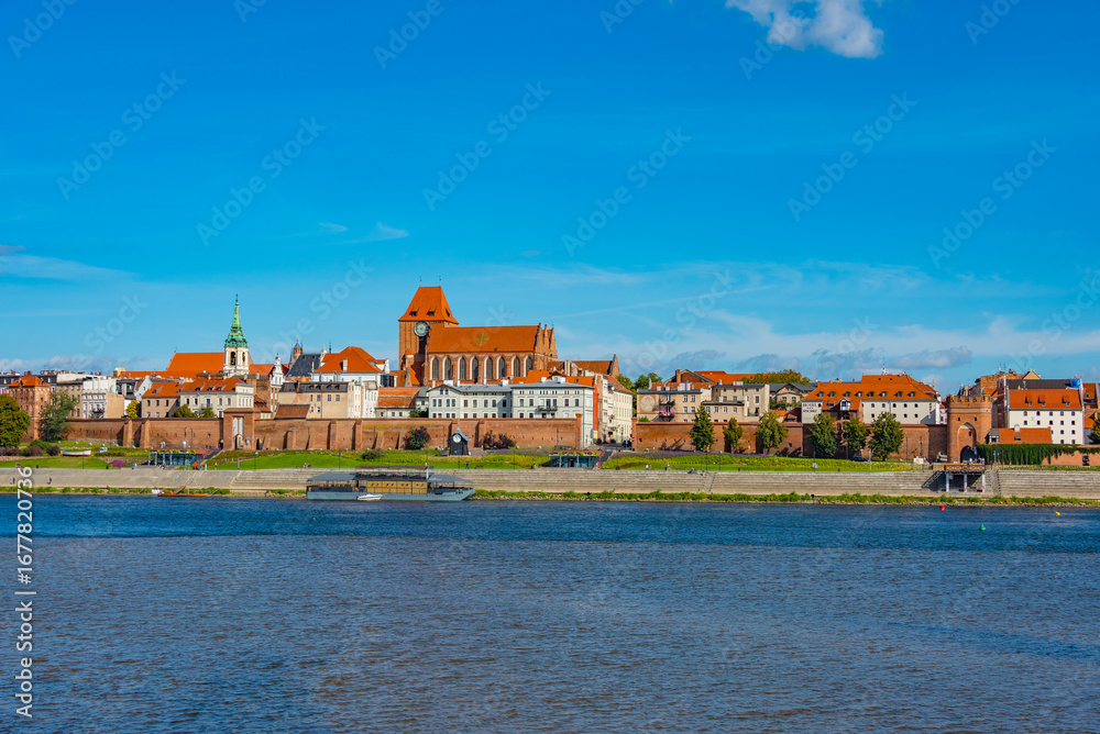 Obraz premium Panorama view of Torun in Poland