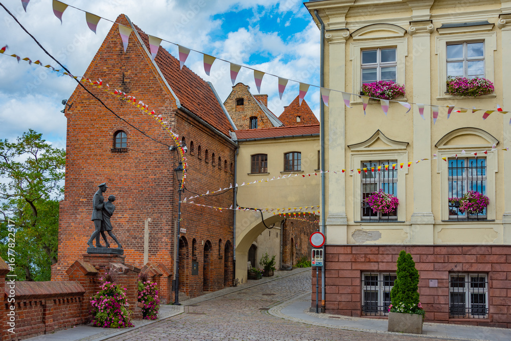 Obraz premium Old houses in the center of Grudziadz, Poland