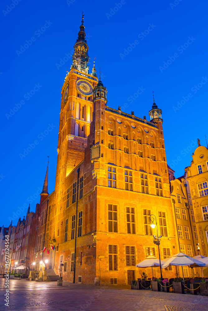 Fototapeta premium Town hall in Gdansk, Poland