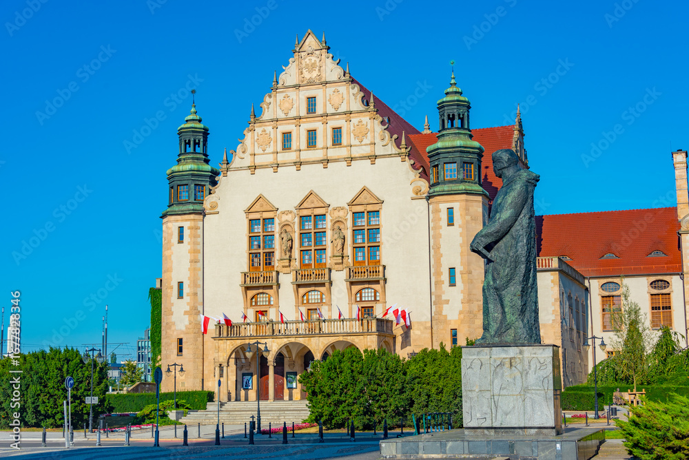 Obraz premium Sunny day at Collegium Minus in Poznan, Poland