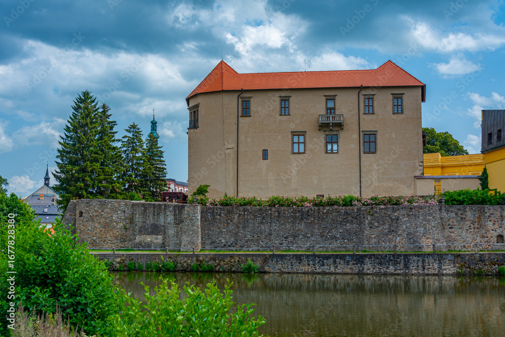 Fototapeta premium View of beautiful Polna castle in Czech republic