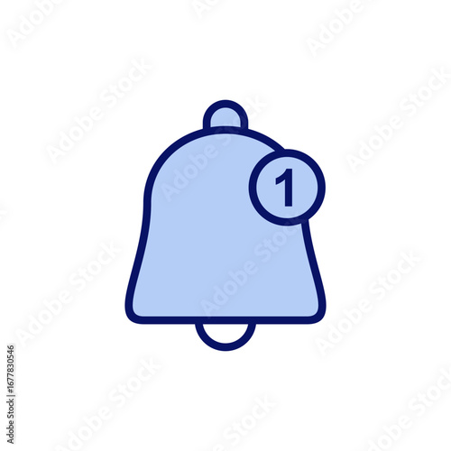 Bell icon vector. Notification sign and symbol for web site design