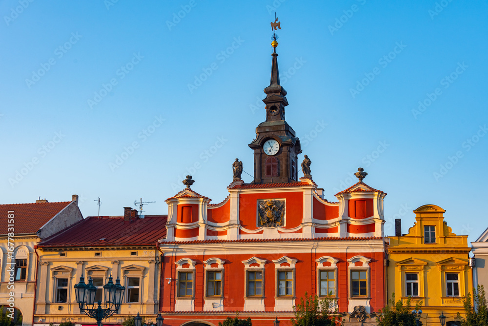 Obraz premium Colourful houses in Czech town Chrudim
