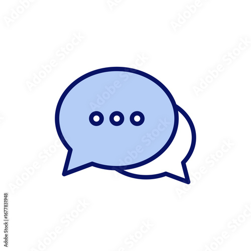 Chat icon vector. speech bubble sign and symbol. comment icon. message