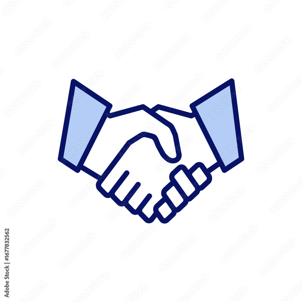 Fototapeta premium Handshake icon vector. business handshake sign and symbol. contact agreement