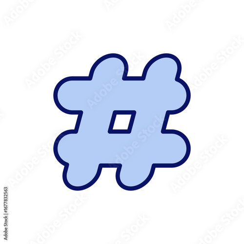 Hashtag icon vector. hashtag sign and symbol